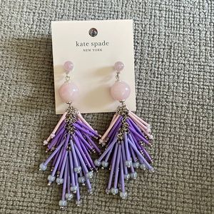 NWT Kate Spade “Extra Extra” - drop earrings - lilac multi